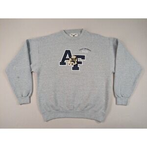 Vintage Oarsman Air Force Sweatshirt XL Cadet Sponsor Dad USA Made Gray AF